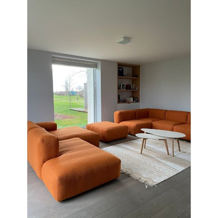 HAY Mags soft low sofa - Modulaire opstelling - Flamiber mandarin - HAY