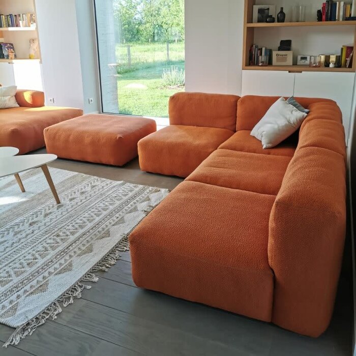 HAY Mags soft low sofa - Modulaire opstelling - Flamiber mandarin - HAY