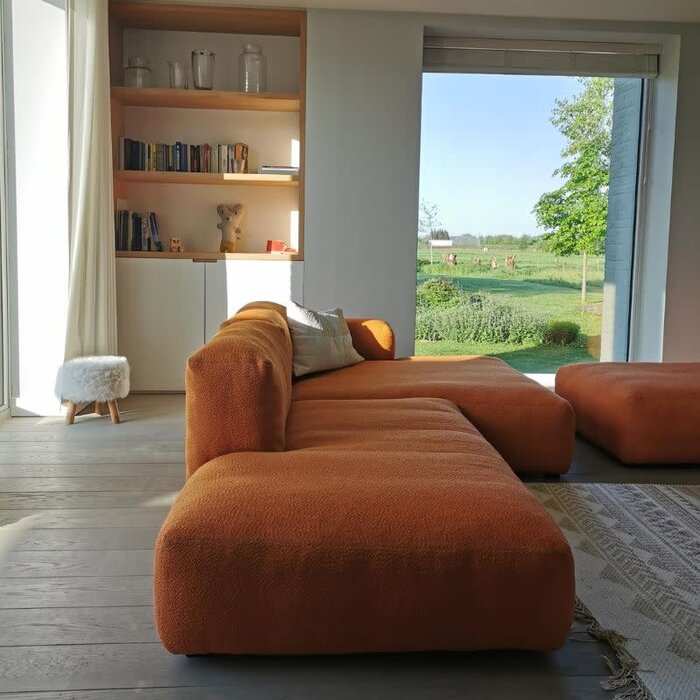 HAY Mags soft low sofa - Modulaire opstelling - Flamiber mandarin - HAY