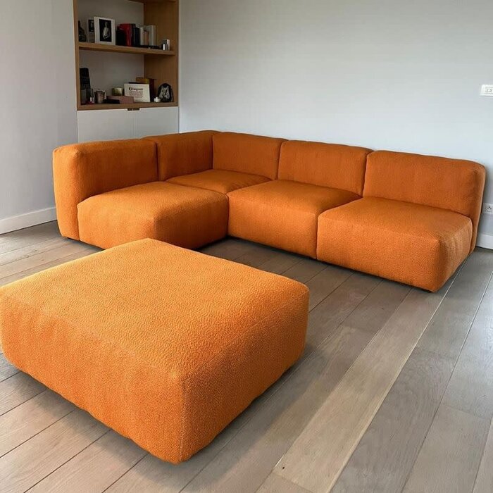 HAY Mags soft low sofa - Modulaire opstelling - Flamiber mandarin - HAY