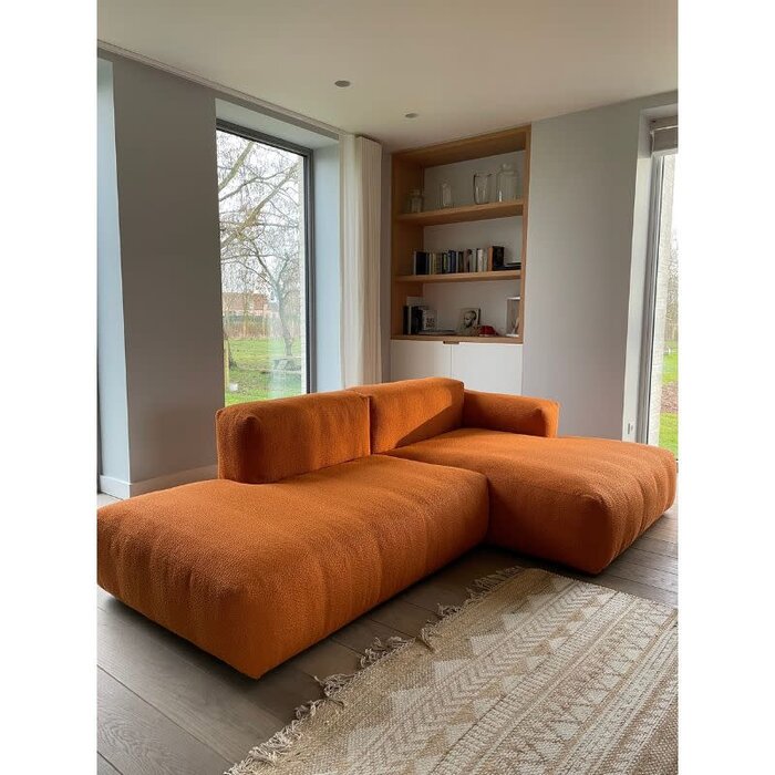 HAY Mags soft low sofa - Modulaire opstelling - Flamiber mandarin - HAY