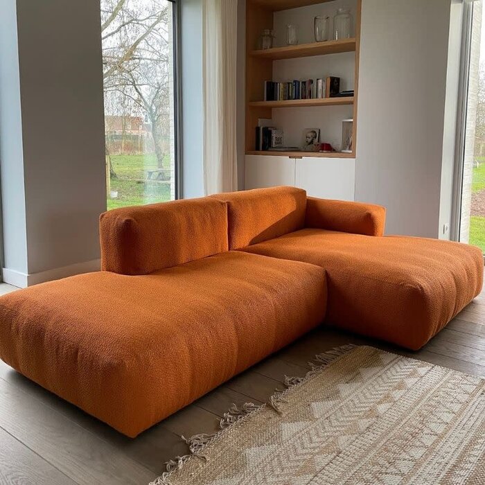 HAY Mags soft low sofa - Modulaire opstelling - Flamiber mandarin - HAY