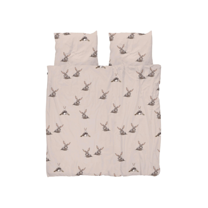 SNURK beddengoed FLANEL Housse de couette lapin beige 1p/2p - SNURK
