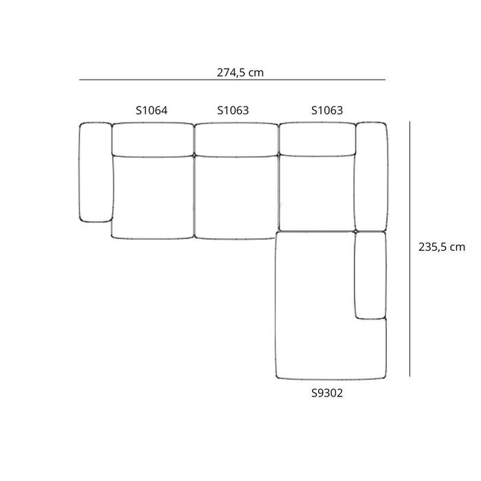 HAY Mags soft low sofa - Corner comb. 2 - Mode 040 Bonsai - HAY