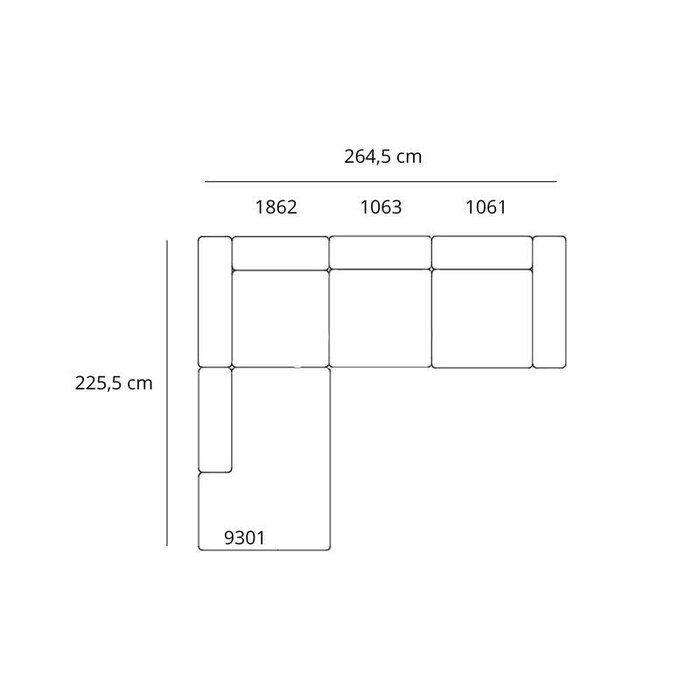 HAY Mags sofa - Corner combination - Bolgheri - HAY