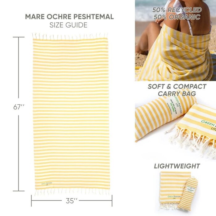 Green Petition Mare Strandlaken Ochre 90 x 170 cm - Green Petition