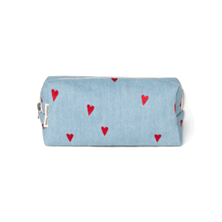 Studio Noos Pochette Teddy à coeurs - trousse de toilette