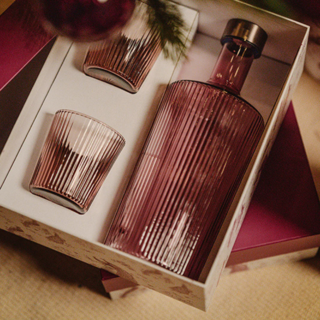 Paveau Giftset Ribbed Paveau  (1 Fles + 2 Glazen)