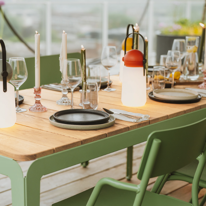 Weltevree Table courbée en bois - L 220 x L 90 x H 75 cm - Weltevree