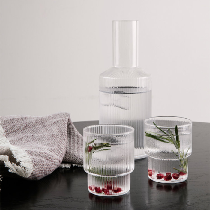 Fermliving Ripple Glazen (Set van 4) - Ferm Living