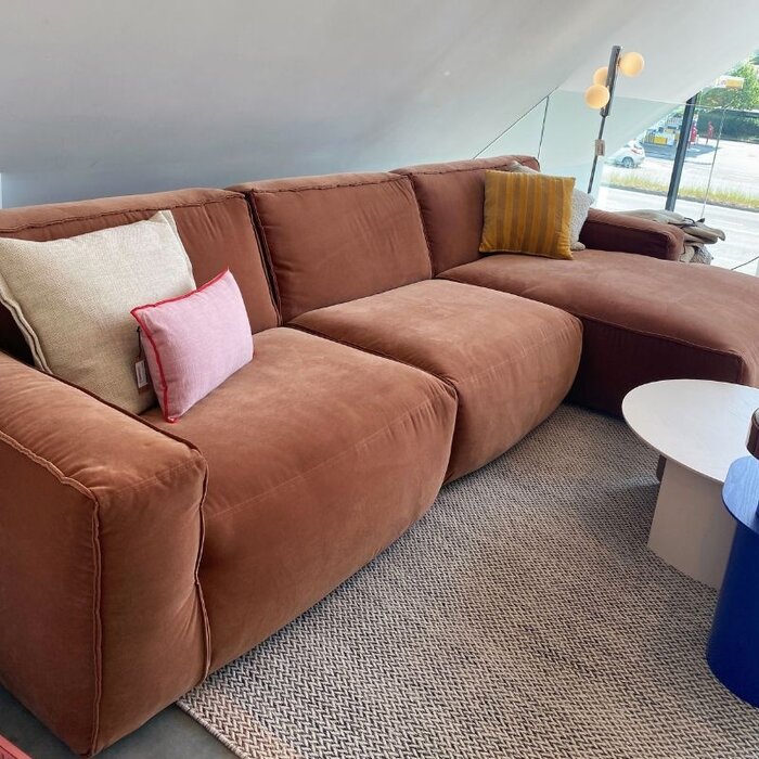 Fest Amsterdam Clay sofa  - Royal Magnolia - 1-zits met arm + 1-zits + longchair small