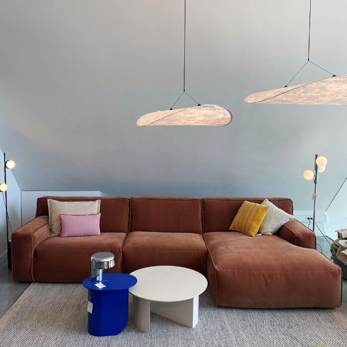 Fest Amsterdam Clay sofa  - Royal Magnolia - 1-zits met arm + 1-zits + longchair small