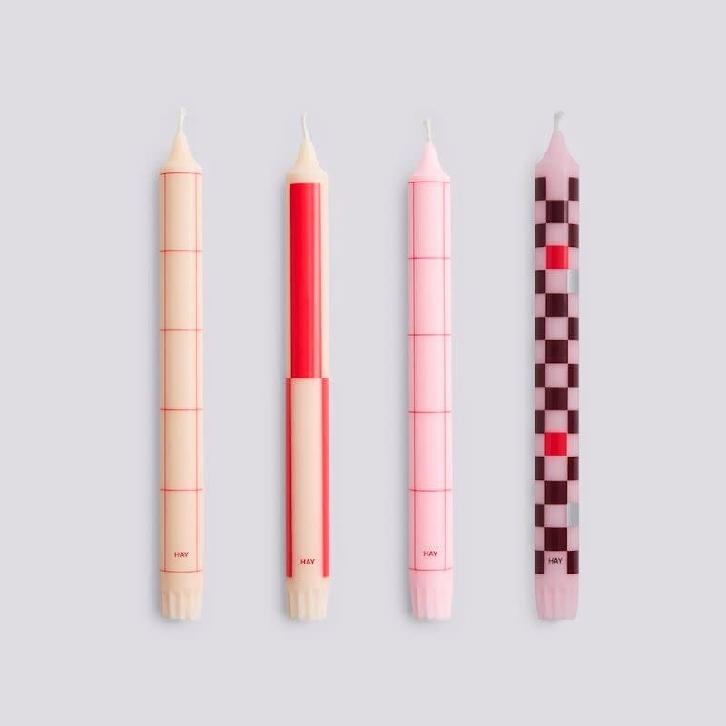 HAY Bougies avec motif (ensemble de 4) – HAY