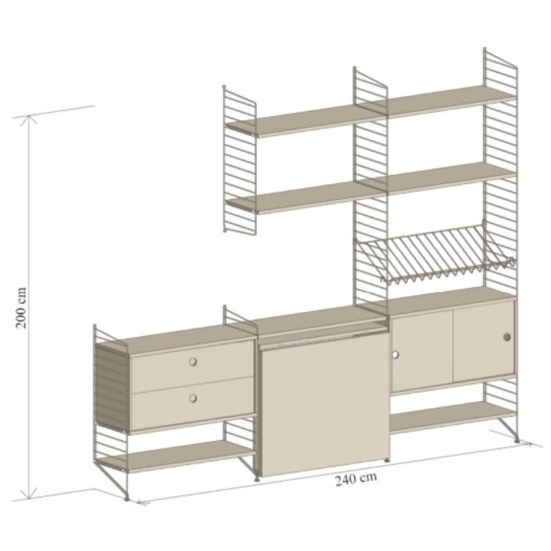String Configuration murale 74 - cuisine - Livinglodges - String
