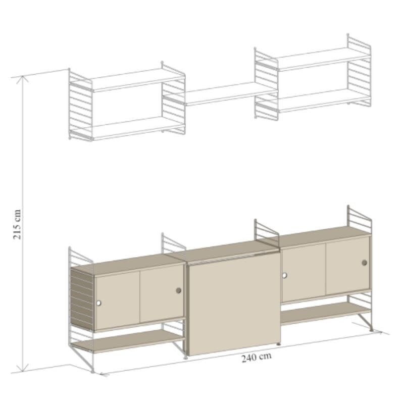 String Wandconfiguratie 75 - keuken - Livinglodges - String