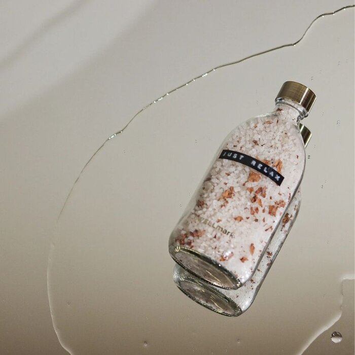 Wellmark Badzout 500ml - Just relax - Messing dop - Wellmark