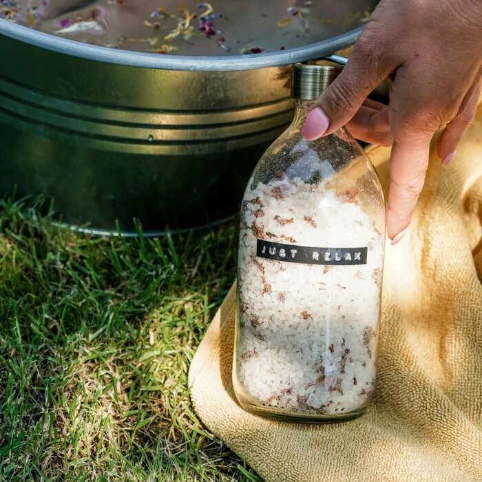 Wellmark Sel de bain 500ml - Just Relax - Bouchon en laiton - Wellmark