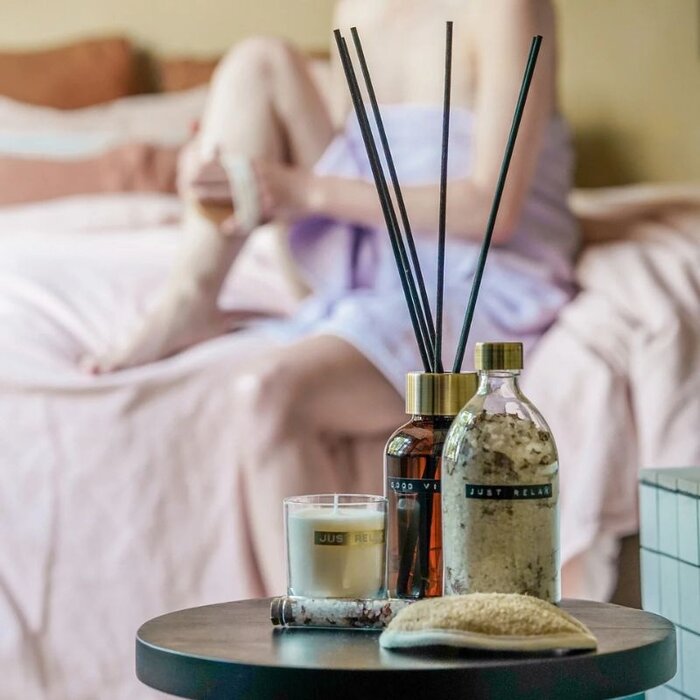 Wellmark Sel de bain 500ml - Just Relax - Bouchon en laiton - Wellmark