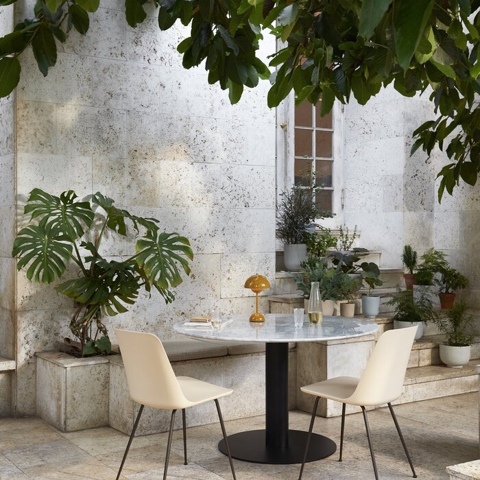 &Tradition Rely HW6 Stoel - Bronzed Tube Base - &Tradition