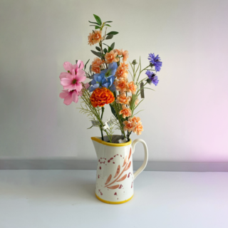 Colours and Green Bouquet de fleurs en soie