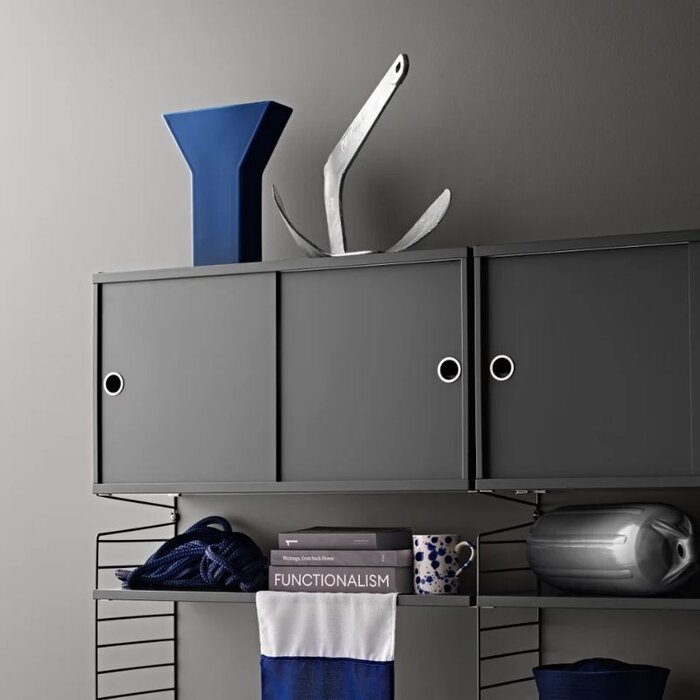 String Cabinet with sliding doors 78x20xH37cm - String