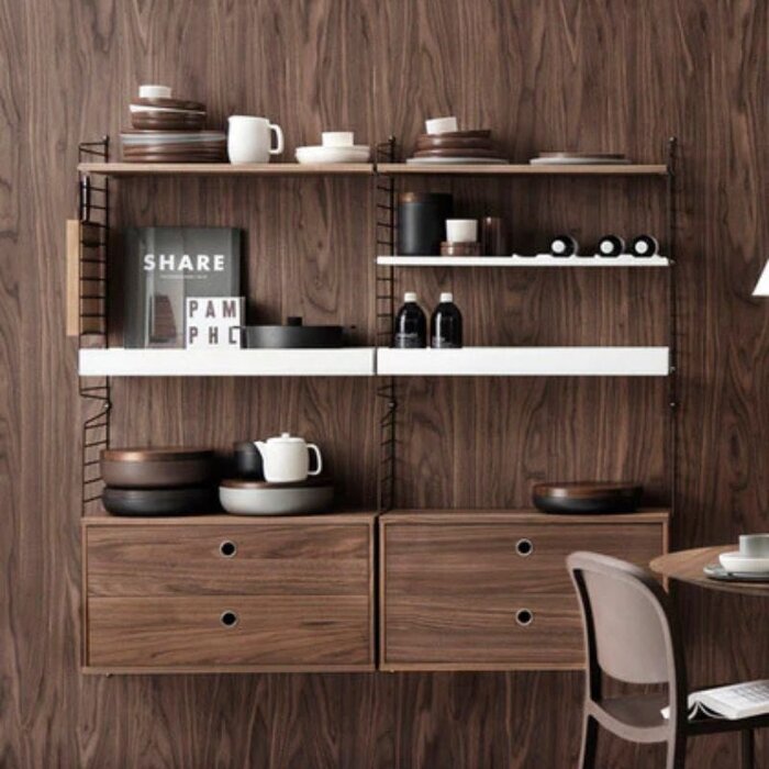 String Montant mural double - String