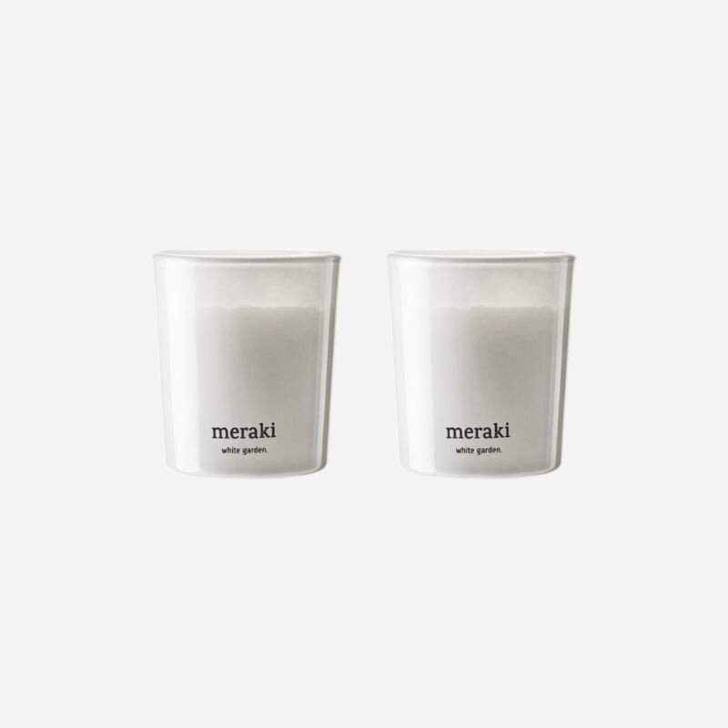 Meraki Bougie parfumée  lot de 2 - White Garden - Meraki