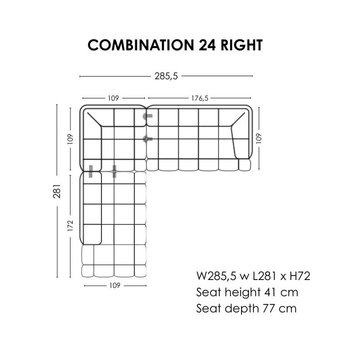 HAY Quilton sofa - Comb. 24 - Remix 143 - HAY