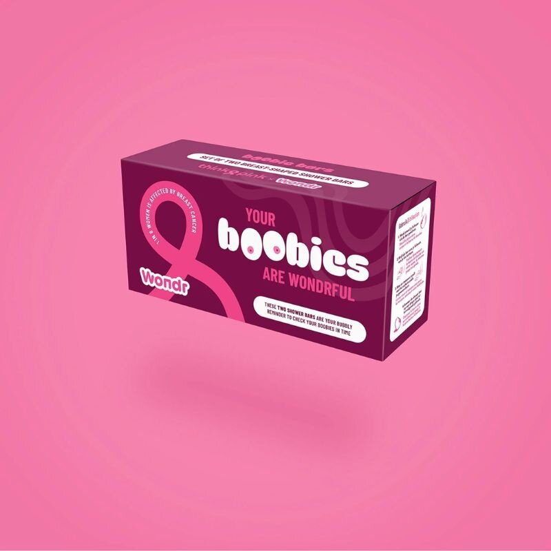 Wondr Savon de douche Boobie - Think Pink (set à 2) - Edition limitee - Wondr