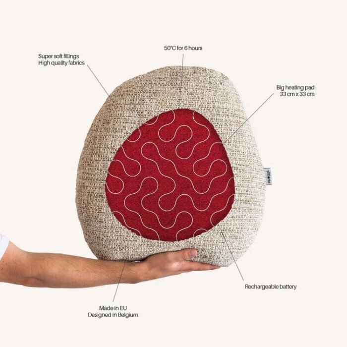 Opoggi Coussin chauffant Sabi - 55x55 cm - Opoggi