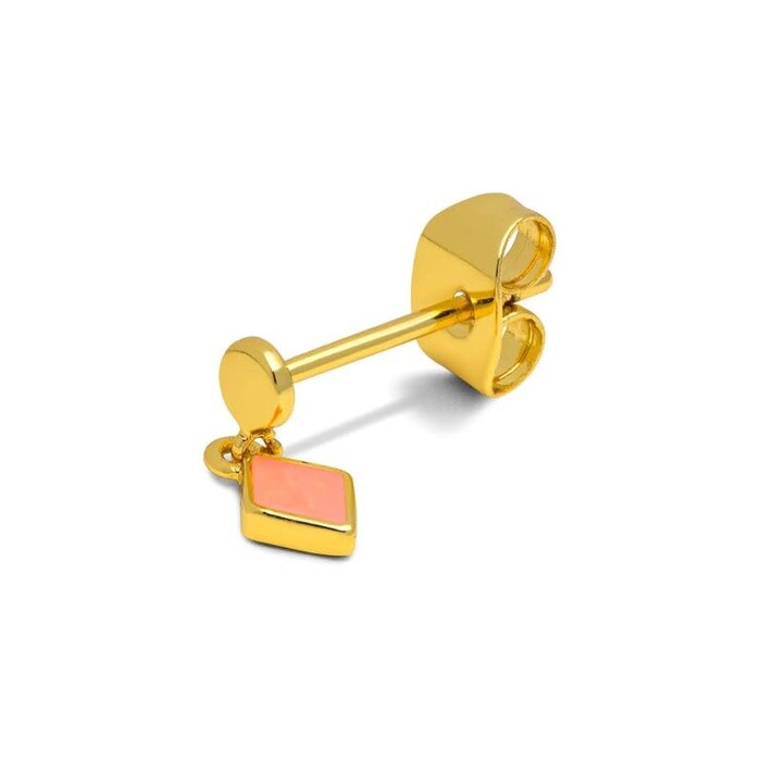 LULU Copenhagen Boucle d'oreilles pendantes Confetti (1 pièce) Or Burnt coral - Lulu Copenhagen