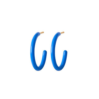 LULU Copenhagen Oorringen Color Hoops (2 stuks) Medium Blue