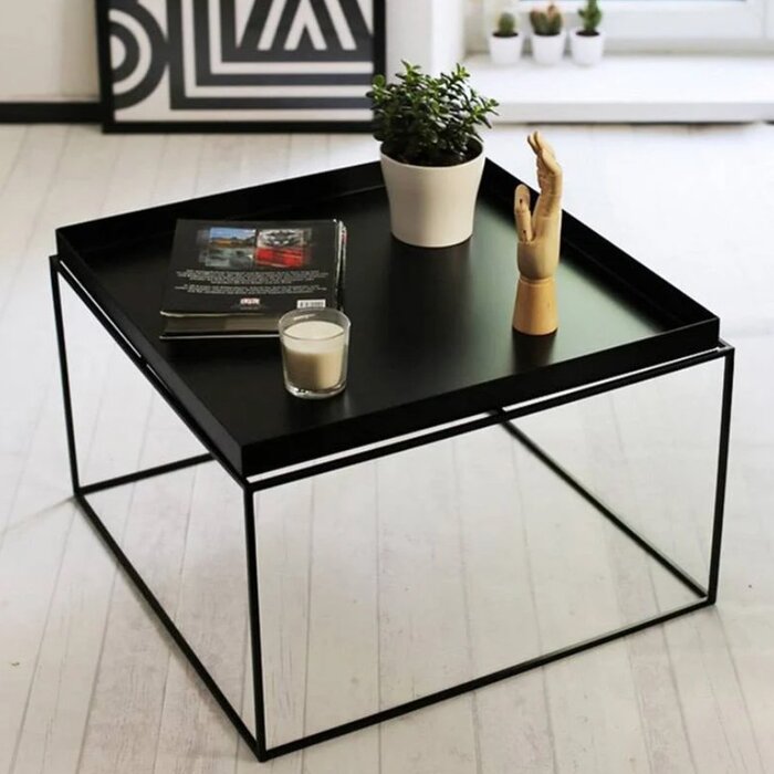 HAY Tray Table Coffee Square 60x60 cm noire - HAY
