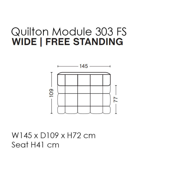 HAY Quilton sofa - Wide module 303 FS - Turf dark green