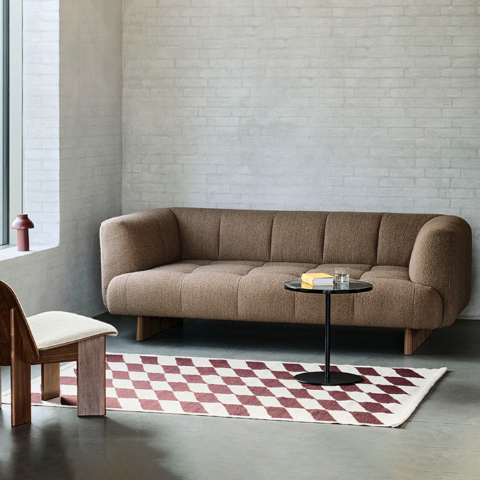 HAY Quilton Lift sofa - 2 seater - Volume 30 - Walnut base - HAY