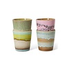 HKliving Koffiebekers - Pop art (set van 4)
