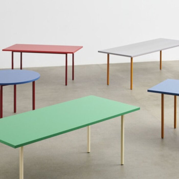 HAY Two-colour table - Green tabletop - HAY