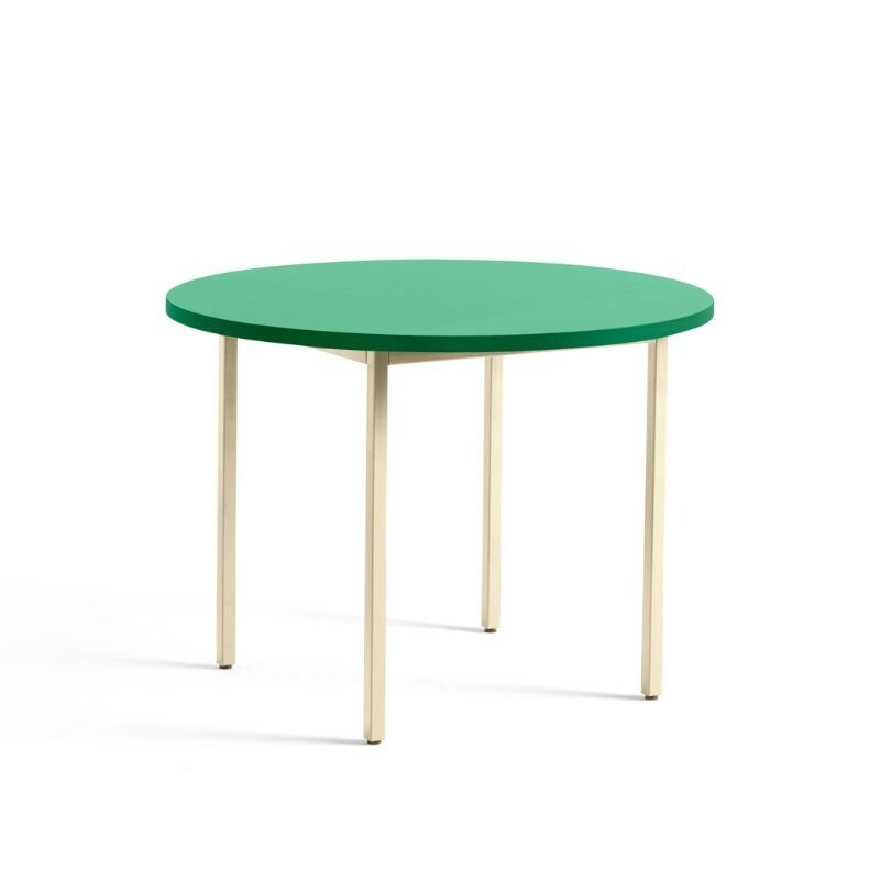 HAY Two-colour table - Round - Green tabletop - HAY