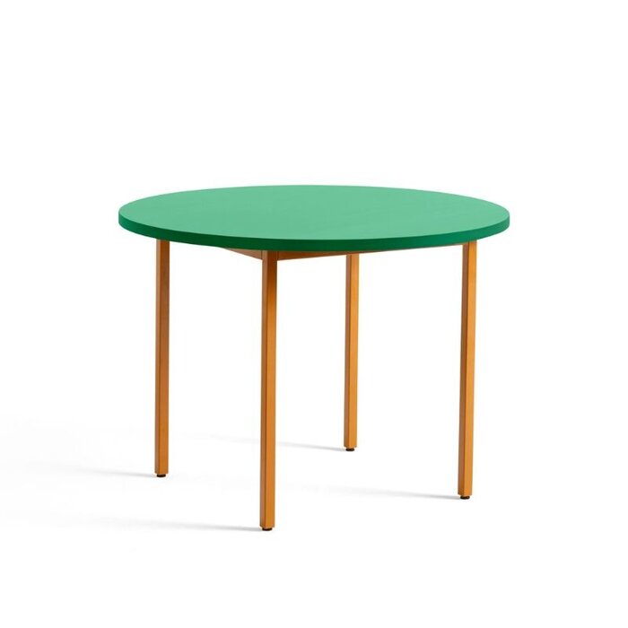 HAY Two-colour table - Round - Green tabletop - HAY