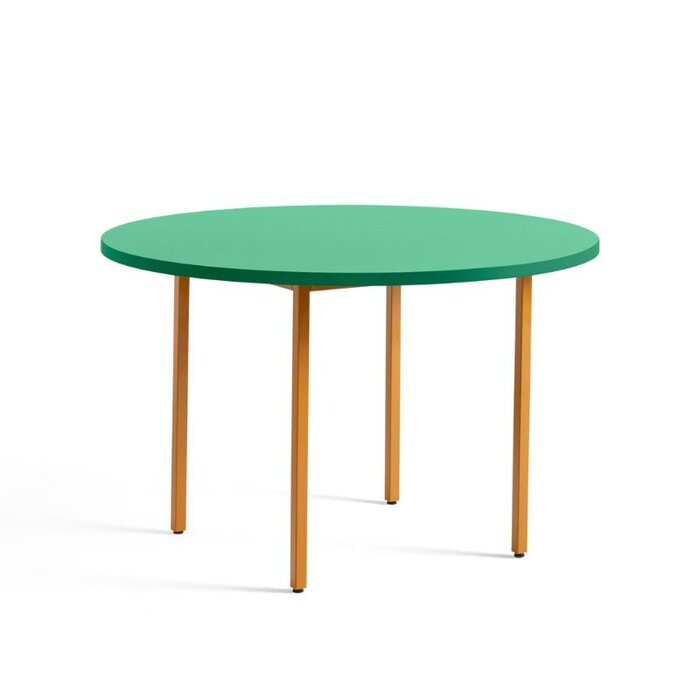 HAY Two-colour table - Round - Green tabletop - HAY