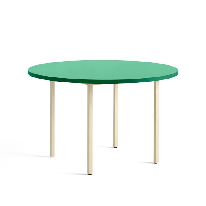 HAY Two-colour table - Round - Green tabletop - HAY