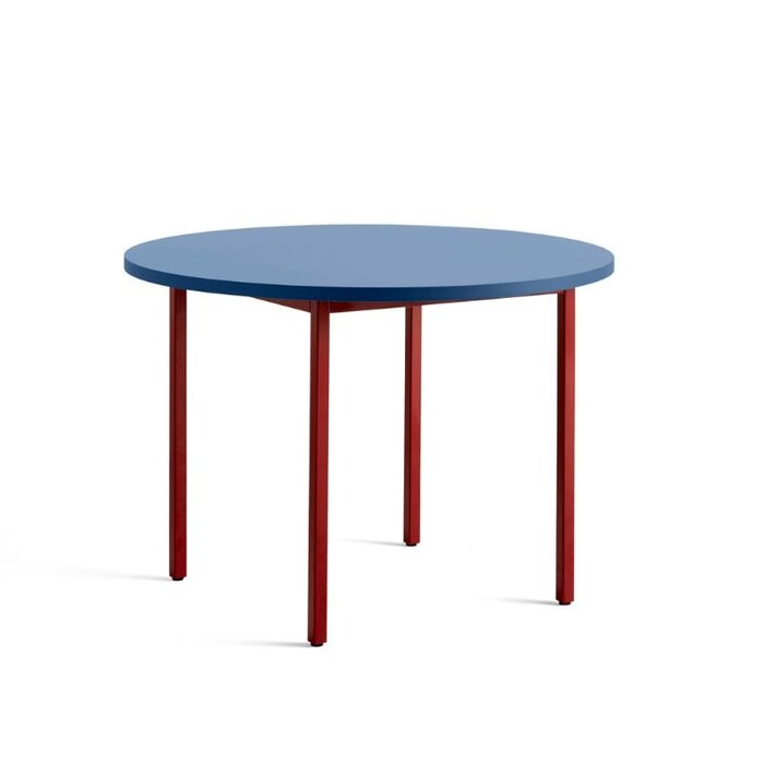 HAY Two-colour table - Round - Blue tabletop - HAY