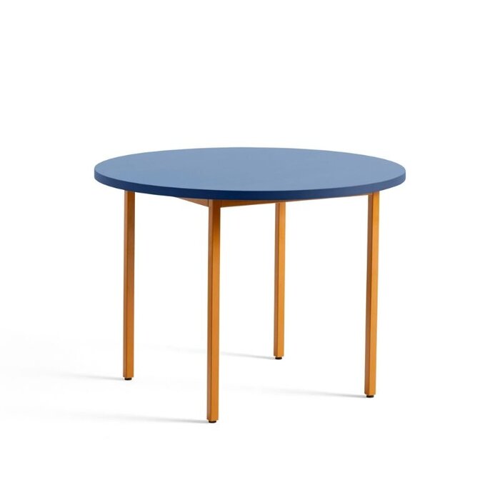 HAY Two-colour table - Round - Blue tabletop - HAY