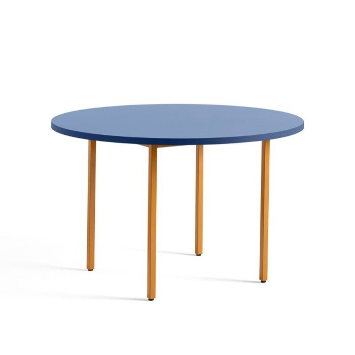 HAY Two-colour table - Round - Blue tabletop - HAY