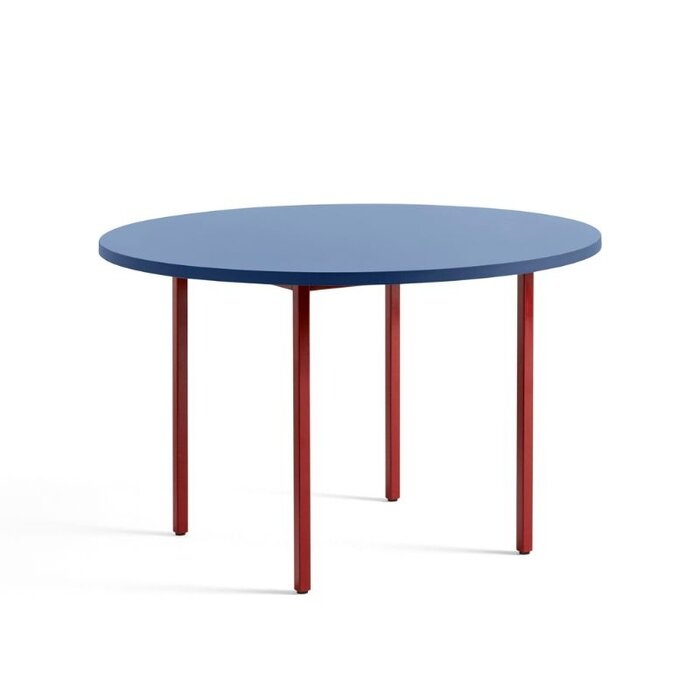 HAY Two-colour table - Round - Blue tabletop - HAY