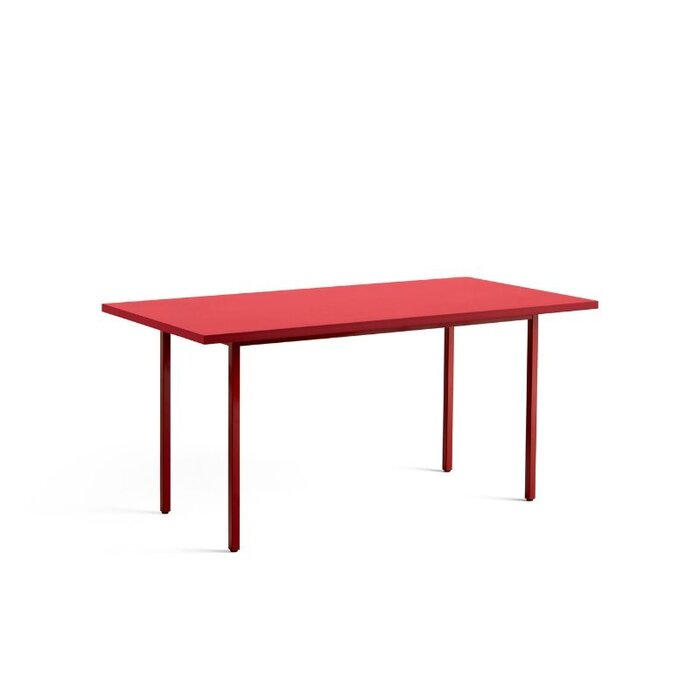 HAY Two-colour table - red tabletop - maroon red frame - Muller Van Severen