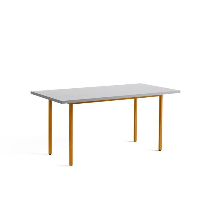 HAY Two-colour table - light grey tabletop - ochre frame - Muller Van Severen
