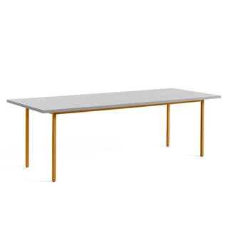 HAY Two-colour table - light grey tabletop - ochre frame