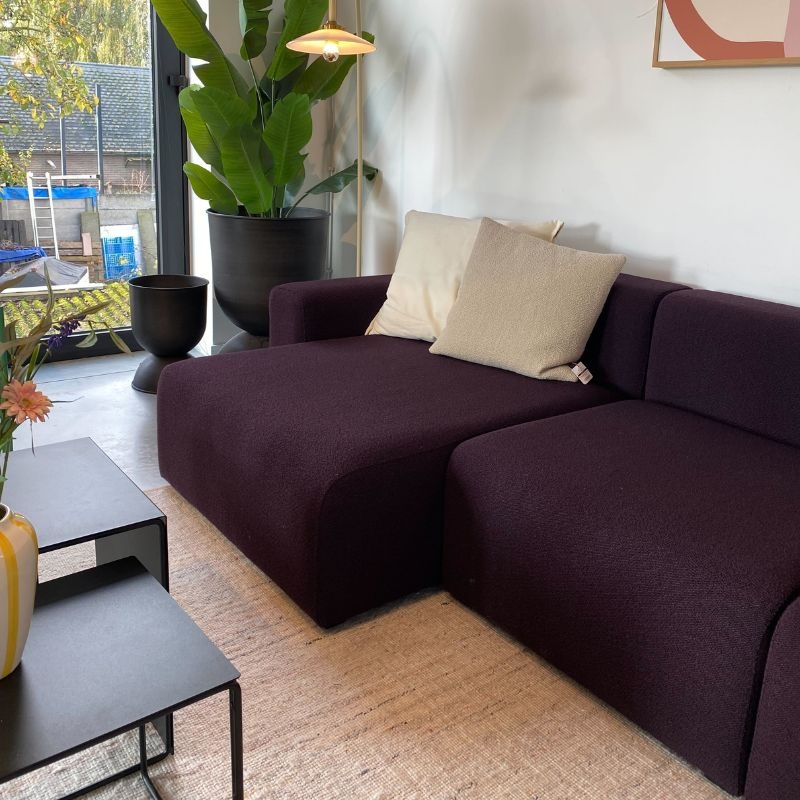 HAY Mags Sofa Low Armrest - Turf Burgundy  - HAY