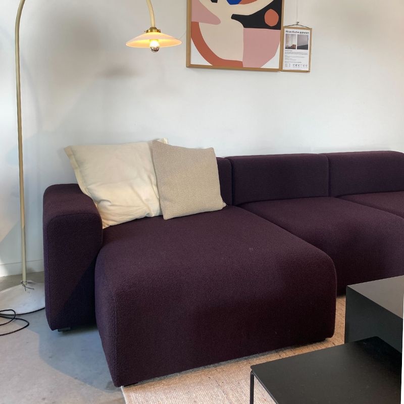 HAY Mags Sofa Low Armrest - Turf Burgundy  - HAY